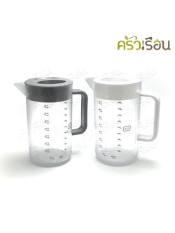 Reangwa Standard round plastic water jug, with scale, 2.2 liters, 13 x 23 cm. RW0172, price per piece, pitcher, measuring pitcher.