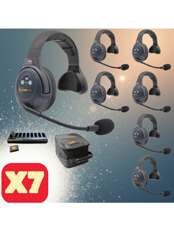 Eartec EVADE EVx7S Full Duplex Wireless Intercom System with 7 Single-Ear Headsets (2.4 GHz)