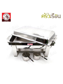 ZEBRA ชุดอ่างอุ่นอาหาร Prima ใหญ่ 50 ซม. 8 ลิตร W 50 x L 62 x H 27 cm. ตราหัวม้าลาย 140250 ที่อุ่นอาหาร บุฟเฟ่