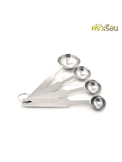 US Set of 4 stainless steel measuring spoons with long handles MMS-104 Stainless steel measuring spoons