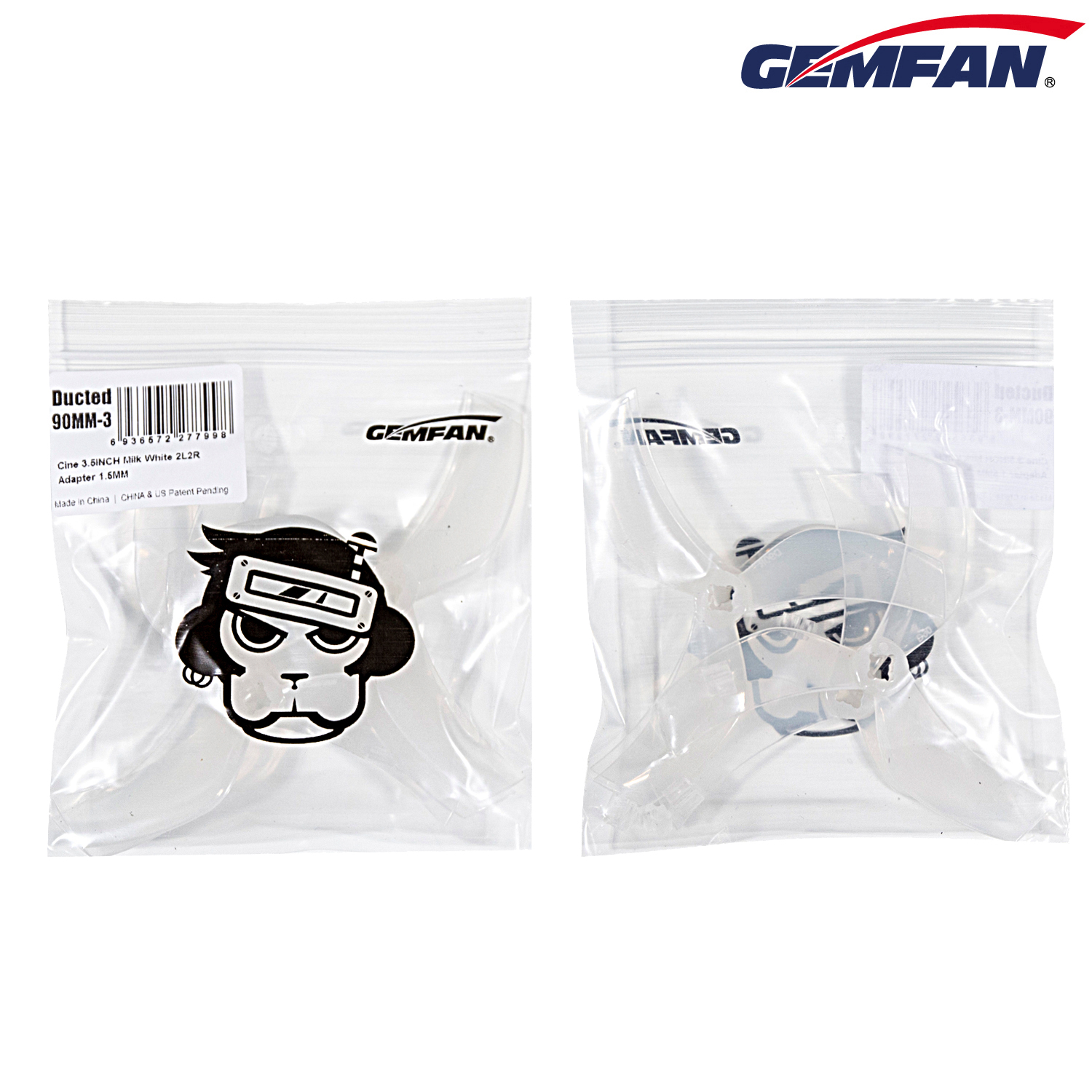 3.5-G2 Gemfan 4ใบ D90 D90S 3530-3 3.5Inch Ducted 5 Blade Prop 3.5x3x3 ใบพัด fpv racing drone Tiny whoop โดรนซิ่ง RC