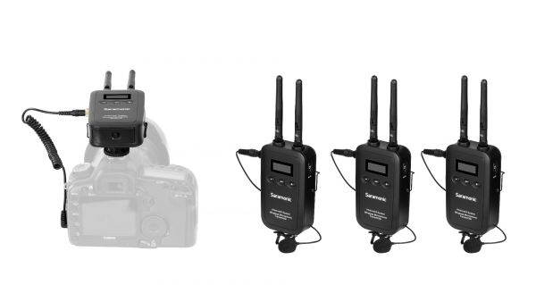 Saramonic VmicLink5 Set 3 (RX+TX+TX+TX) ไมโครโฟนไร้สาย คลื่นความถี่ 5.8GHz