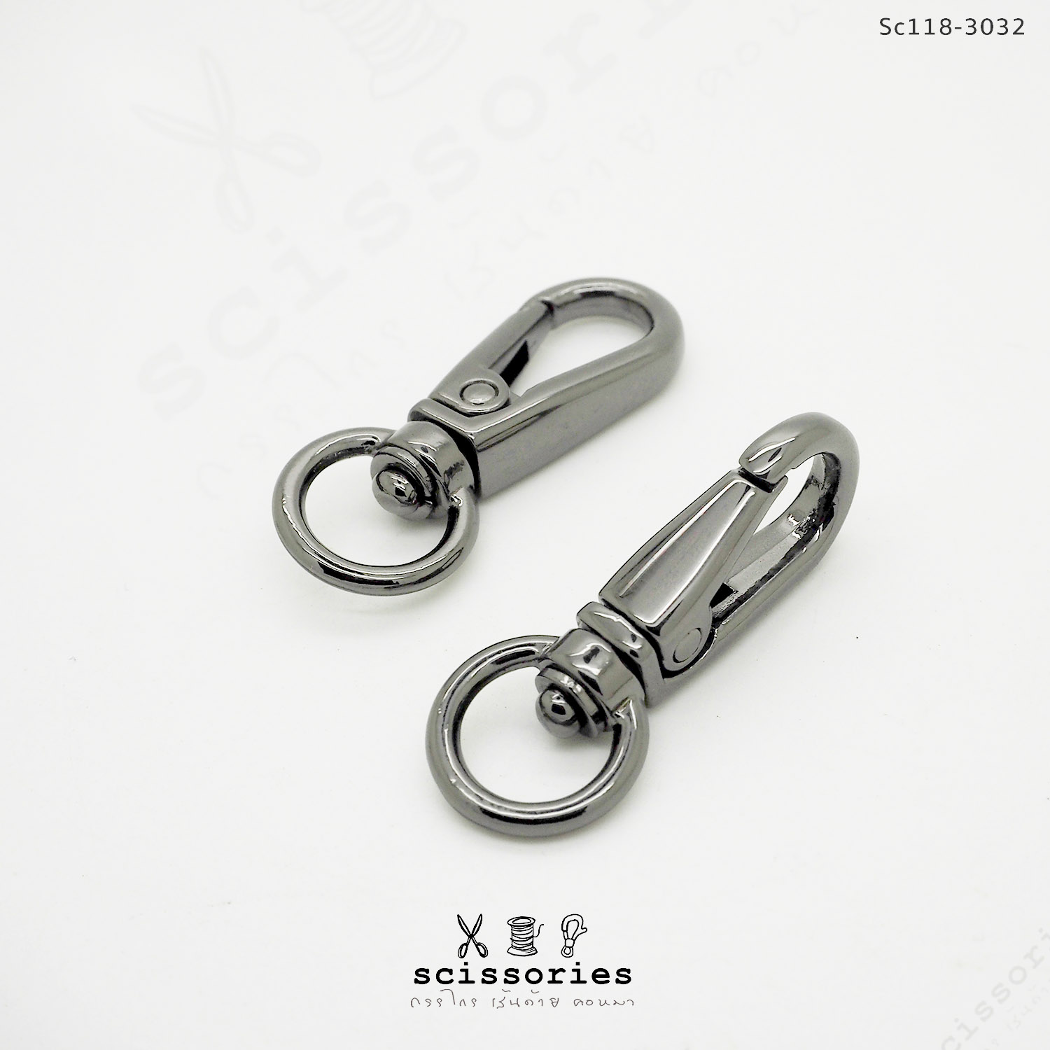 คอหมา 1.1cm สีบอนด์ดำ/2 ตัว