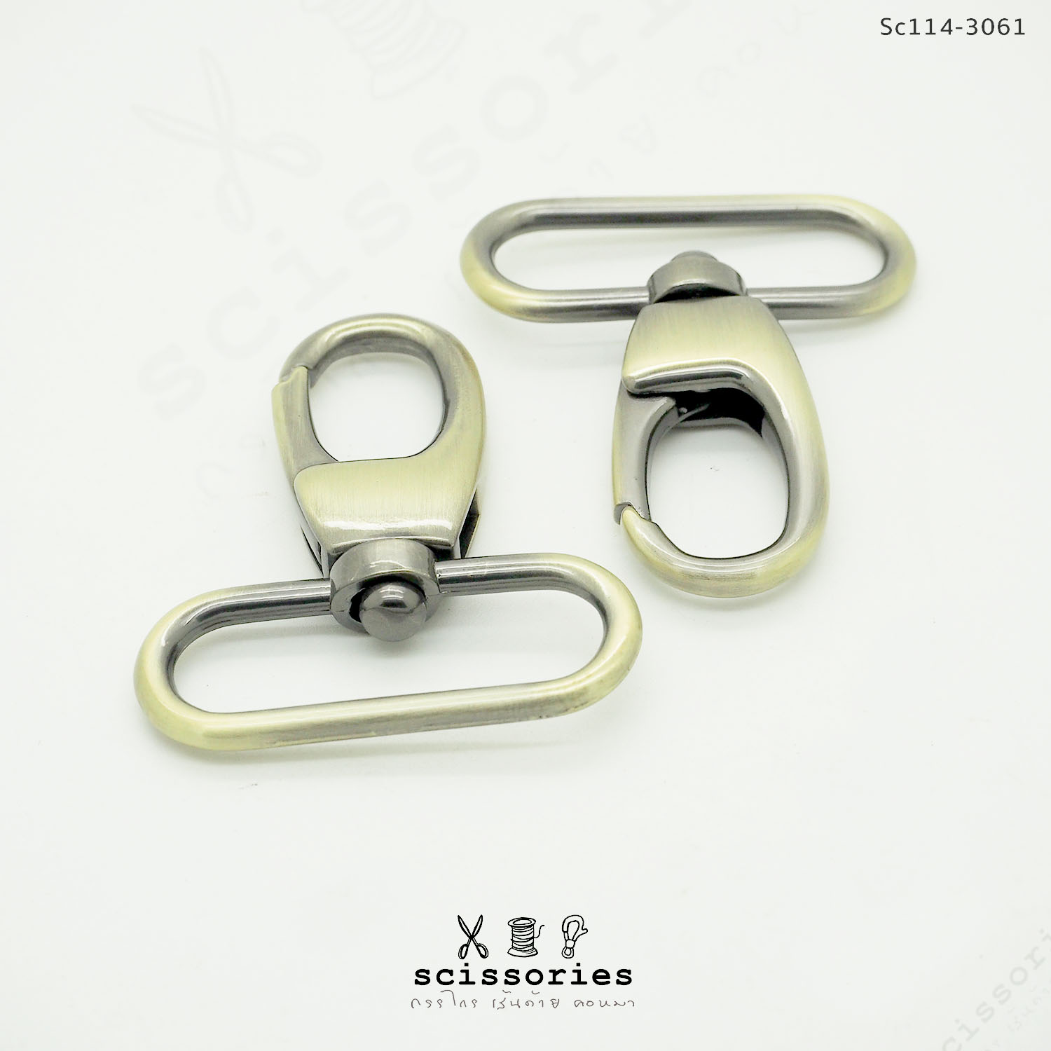 คอหมาเกี่ยว 1.2" สีเหลืองปัด 2ตัว