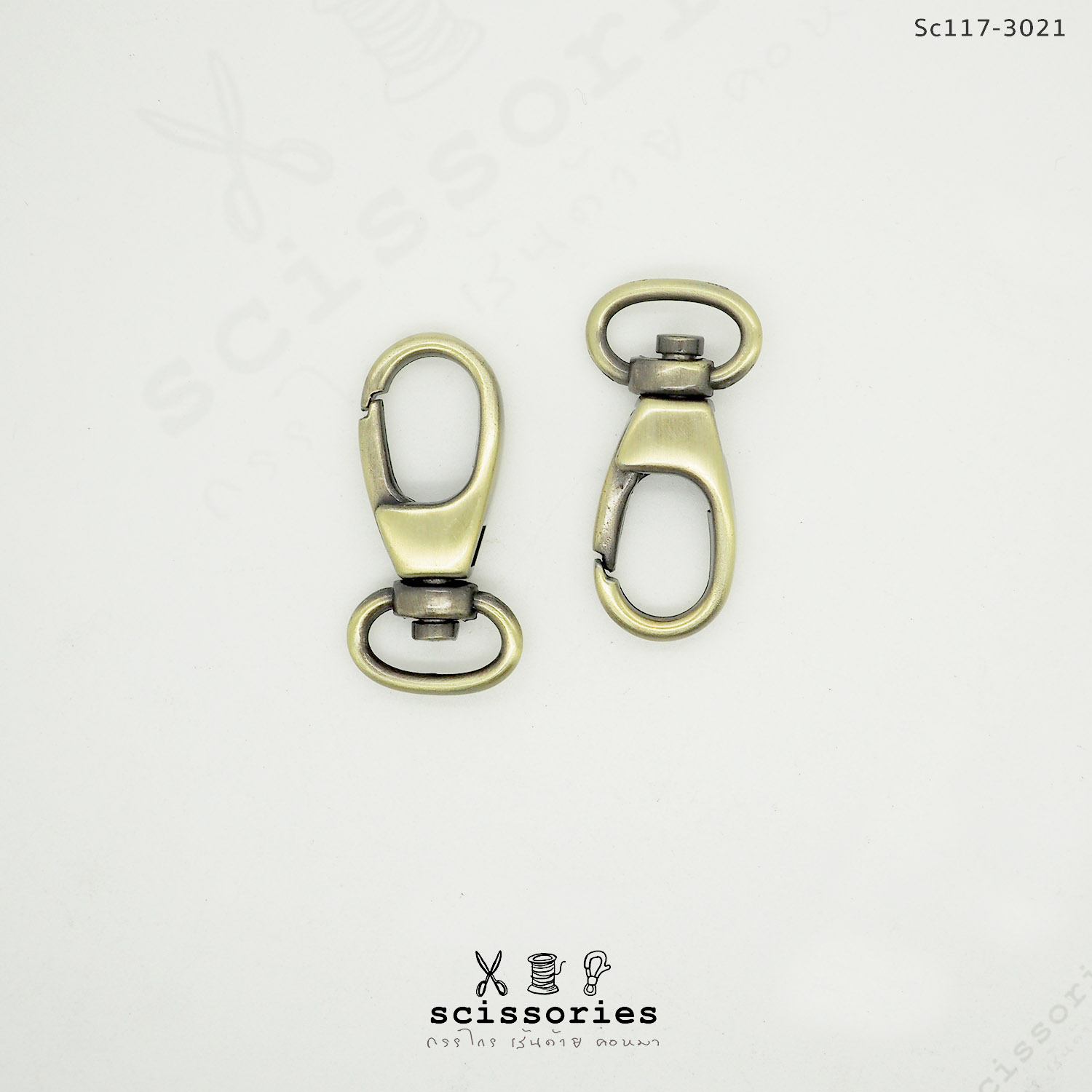 คอหมาเกี่ยว 1.2 cm สีเหลืองขัด /2 ตัว