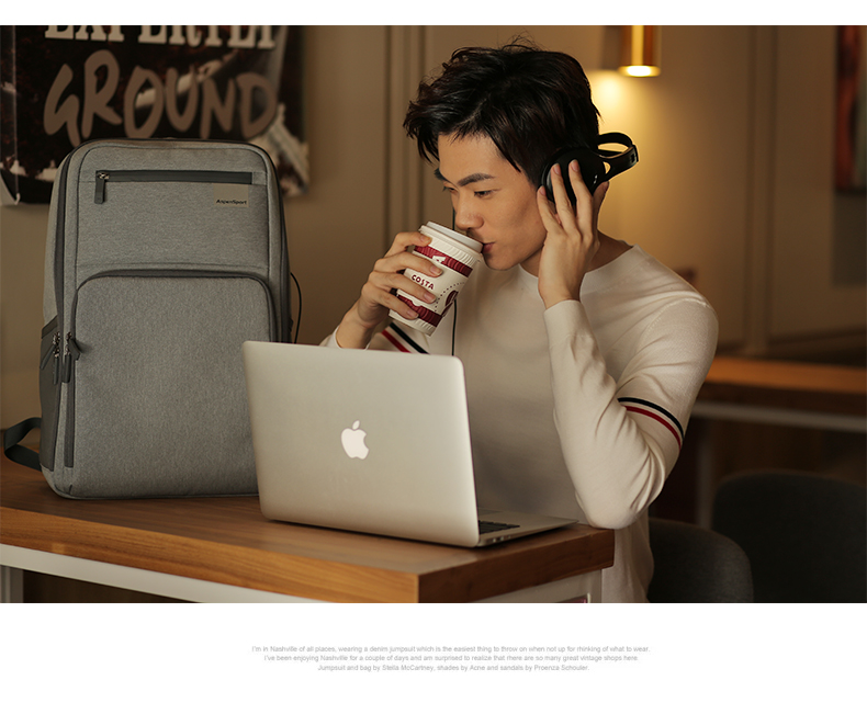 AspenSport Backpack Laptop กระเป๋าสะพายหลัง กระเป๋าโน๊ตบุ๊ค 14-16 นิ้ว กระเป๋าเดินทาง รุ่น AS-B85 ขนาด สีดำ