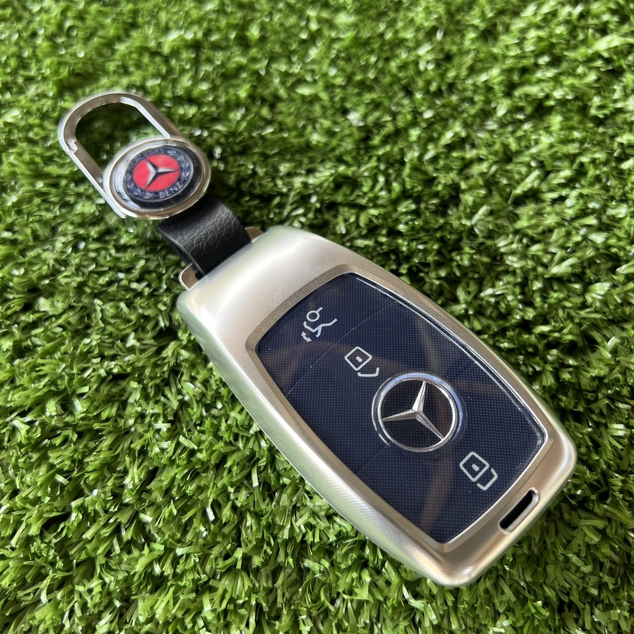 เคสโลหะรีโมทรถ Mercedes-Benz 2022 สามารถถอดกุญแจรีโมทได้ (High Grade Metal Aluminum Alloy Key Cover with transparent push button Guard) Mercedes-Benz Key Case E- Class S-Class