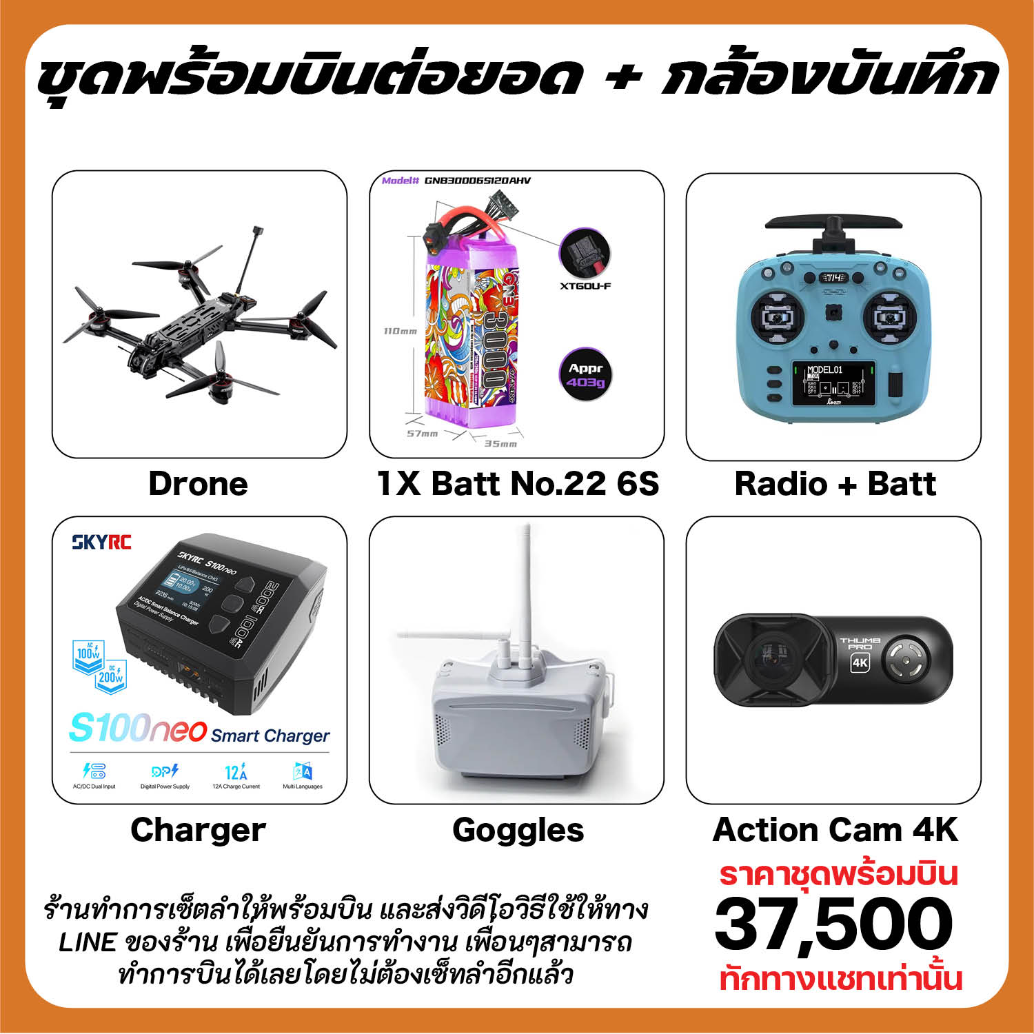 [A70-1] GEPRC MOZ7 Analog Long Range เครื่องบิน ของเล่น บังคับวิทยุ