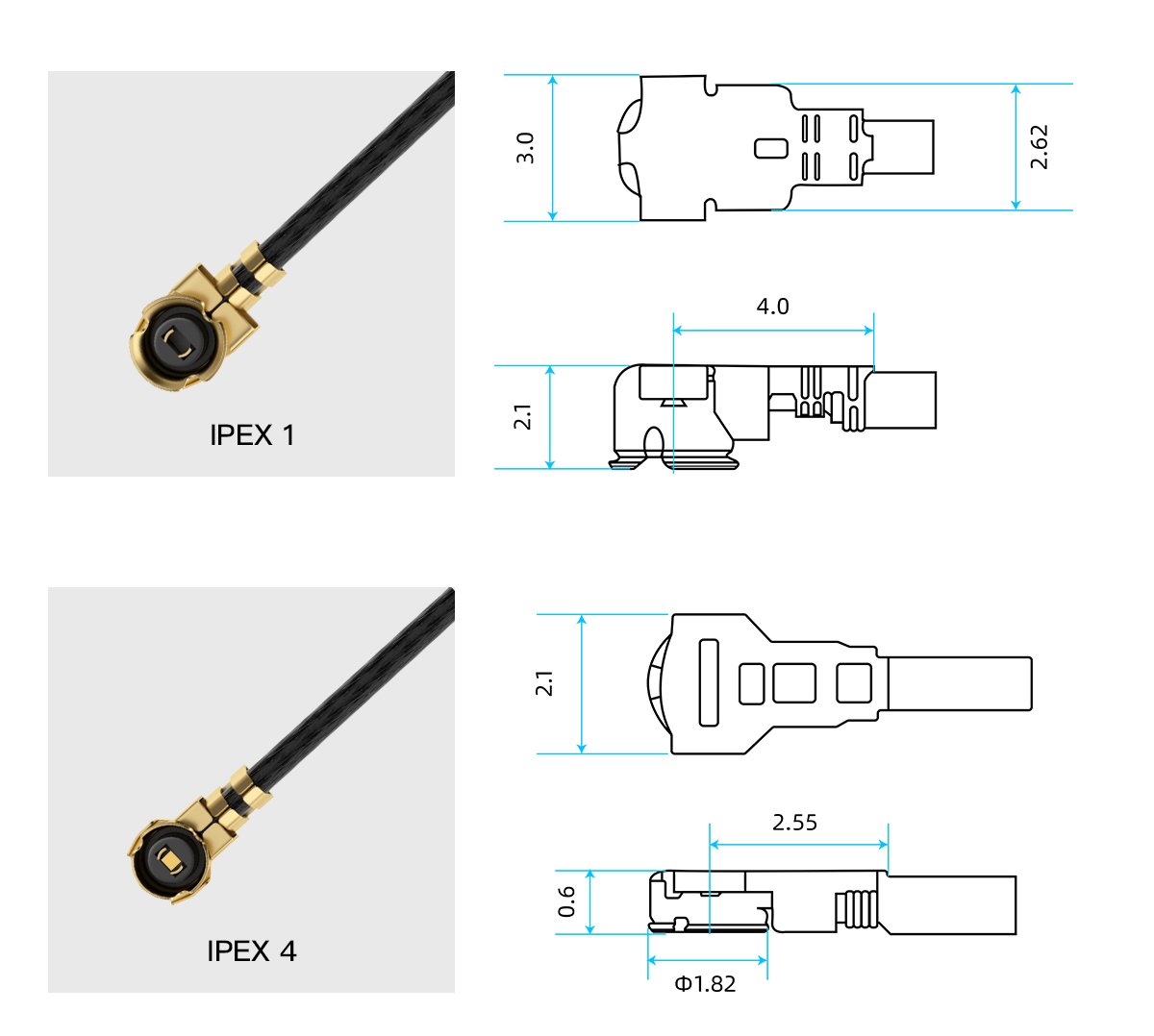 GEPRC IPEX T Antenna 2.4 & 900 IPEX1 IPEX4 (5pcs) อุปกรณ์โดรน Drone