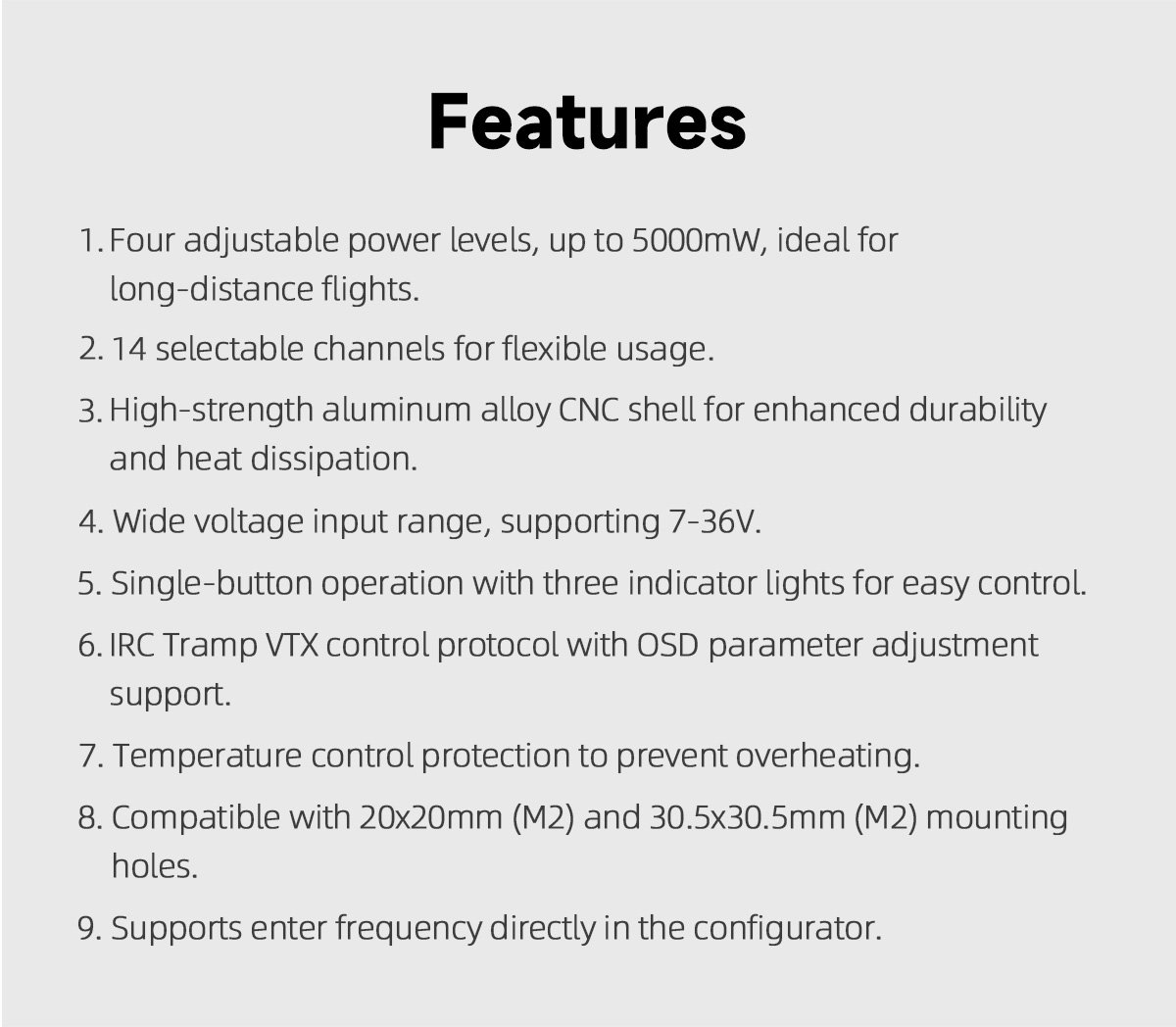 GEPRC MATEN 1.2G 5W VTX PRO อุปกรณ์โดรน Drone