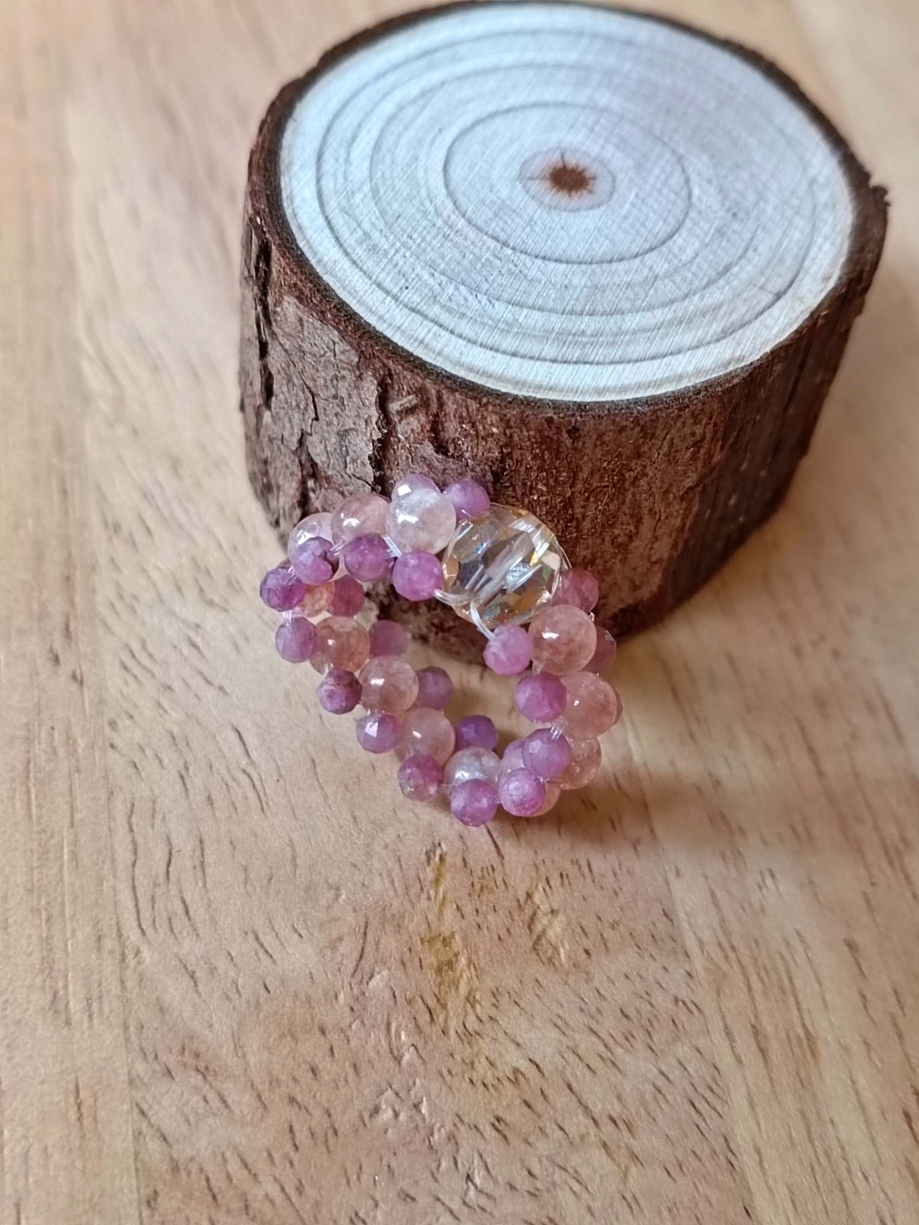 "MeMe" Ring Collection แหวนถักหินแท้ Love Vibe (Sunstone + Pink Tourmaline) เสริมพลังงานความรัก