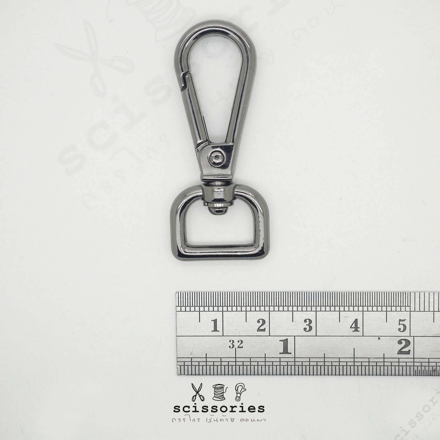 คอหมา1.4cm สีดำบอนด์เมทาลิค 2 ตัว