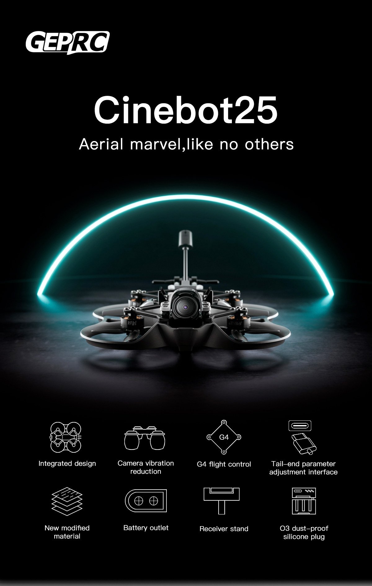 [D25-2] GEPRC Cinebot25 S HD DJI O3 / No CAM Quadcopter ของเล่นบังคับวิทยุ RTF