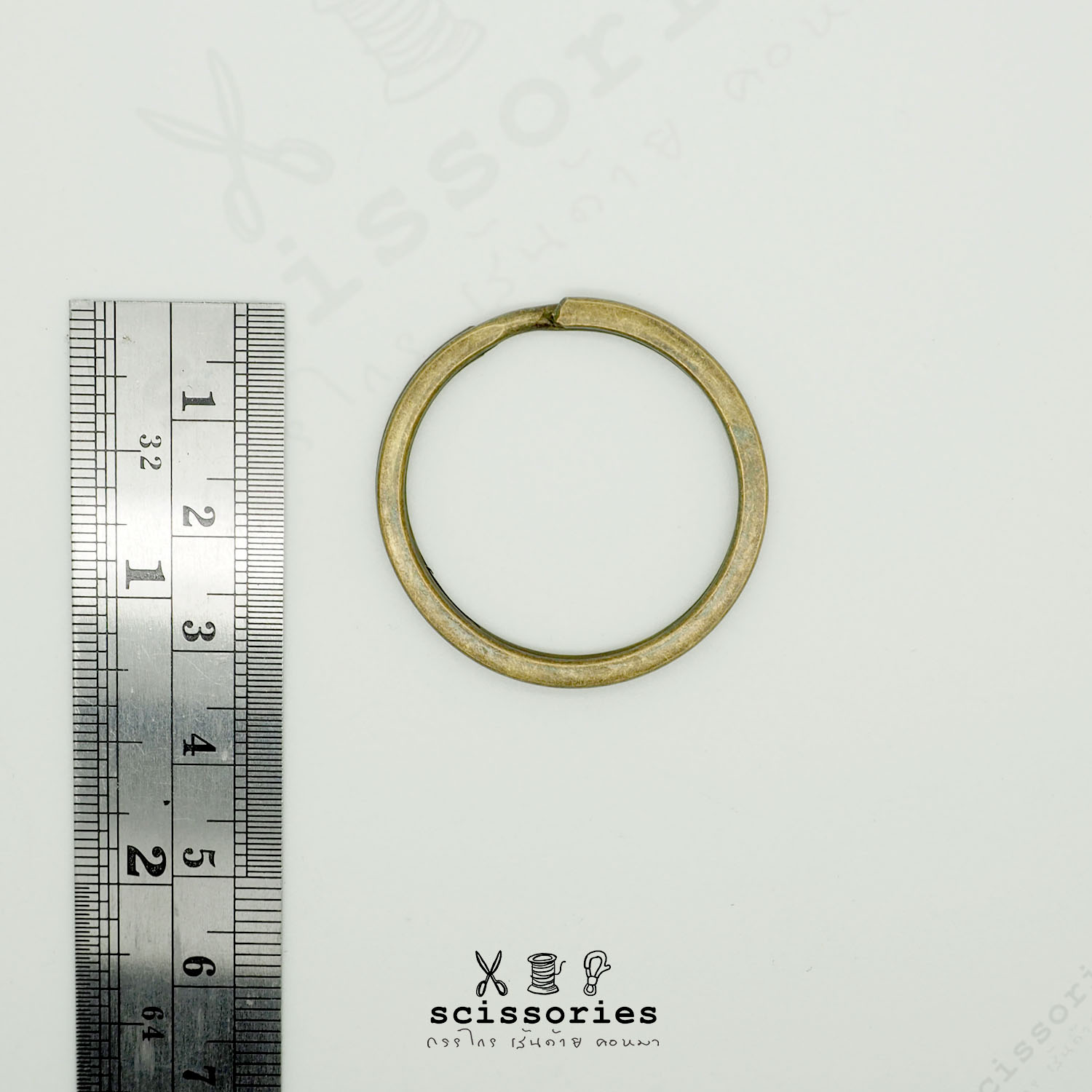 ห่วงกลมพวงกุญแจ 3 Cm สีเหลืองดำ/10ตัว