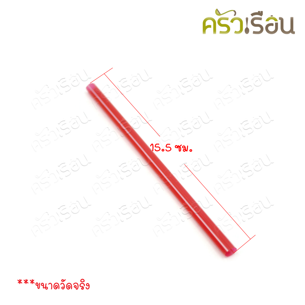 [ ราคาต่อแพ็ค 1 แพ็ค 10 ห่อ ] หลอดสั้น 7 มม. x 15.5 ซม. คละสีใส ลายริ้ว