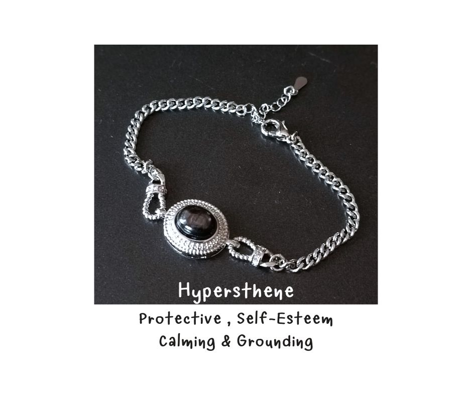 Natural "Egypt Hypersthene" Bracelet สร้อยข้อมือหินแท้ "ไฮเปอร์สทีน" (เสริมความสำเร็จ เสริมความมั่นใจ ความมุ่งมั่น )