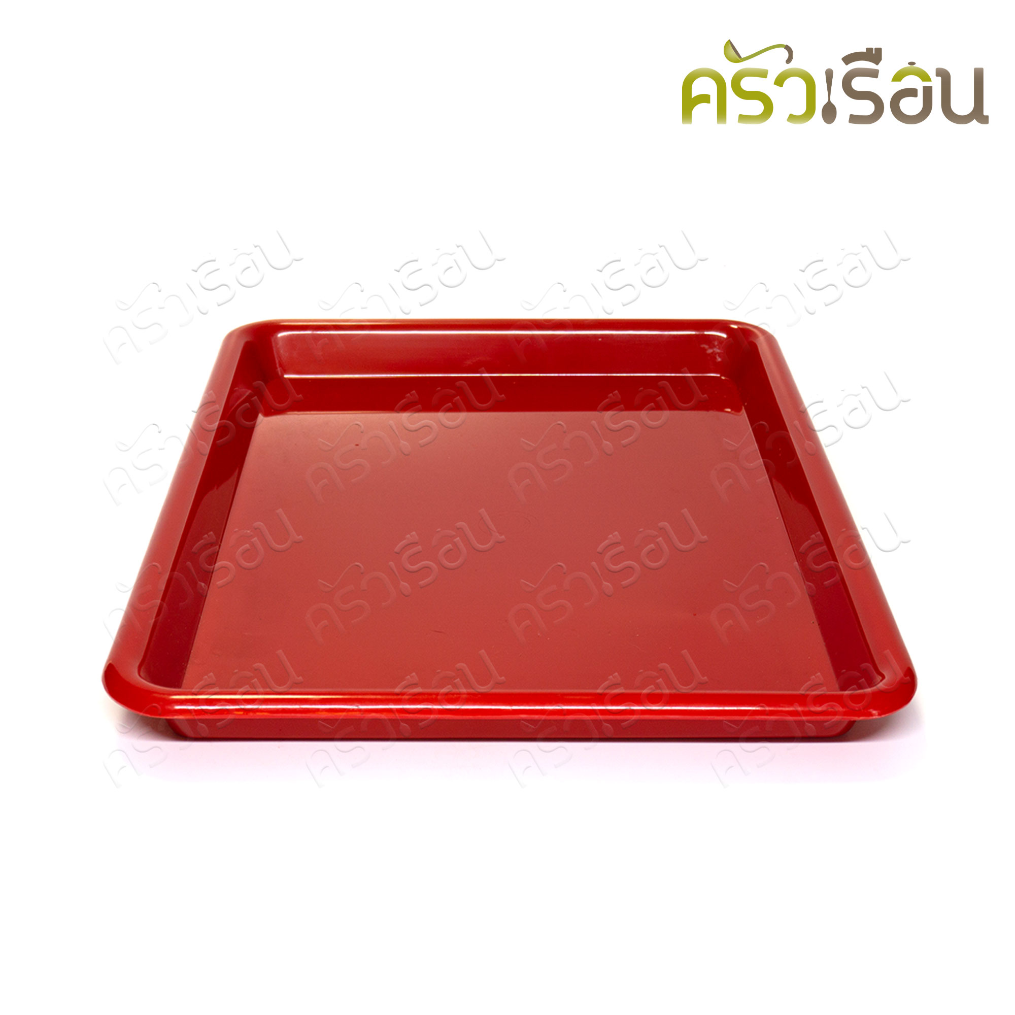 Nam Ngai Hong ถาดเหลี่ยม พลาาสติก ไม่พิมพ์ลาย แดง ใหญ่ 31 x 41 x 3 ซม. 440 ตรากระเช้า