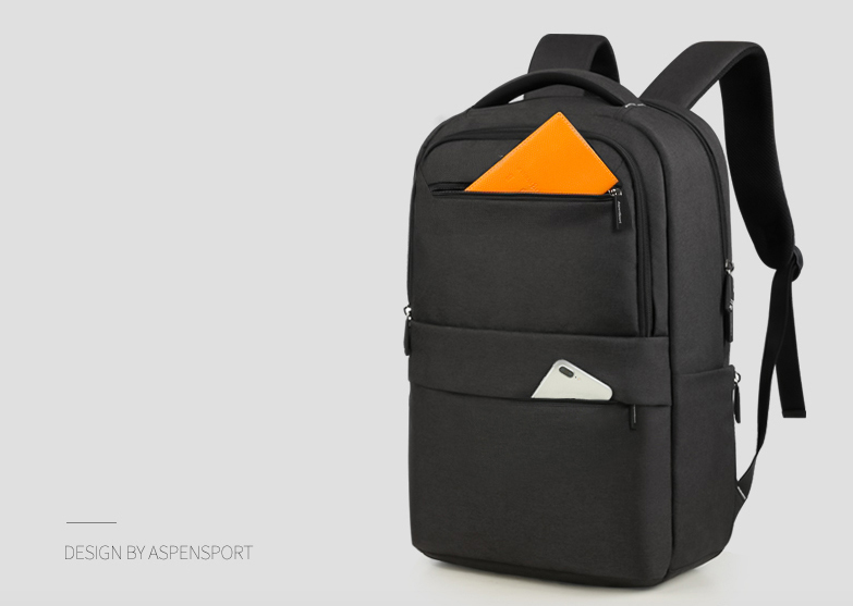 กระเป๋า Hi-End จาก AspenSport กระเป๋าเป้สะพายหลัง โน๊ตบุ๊ค รุ่น AS-B65 ใส่ laptop 13-16 นิ้ว สีเทา-ขาว