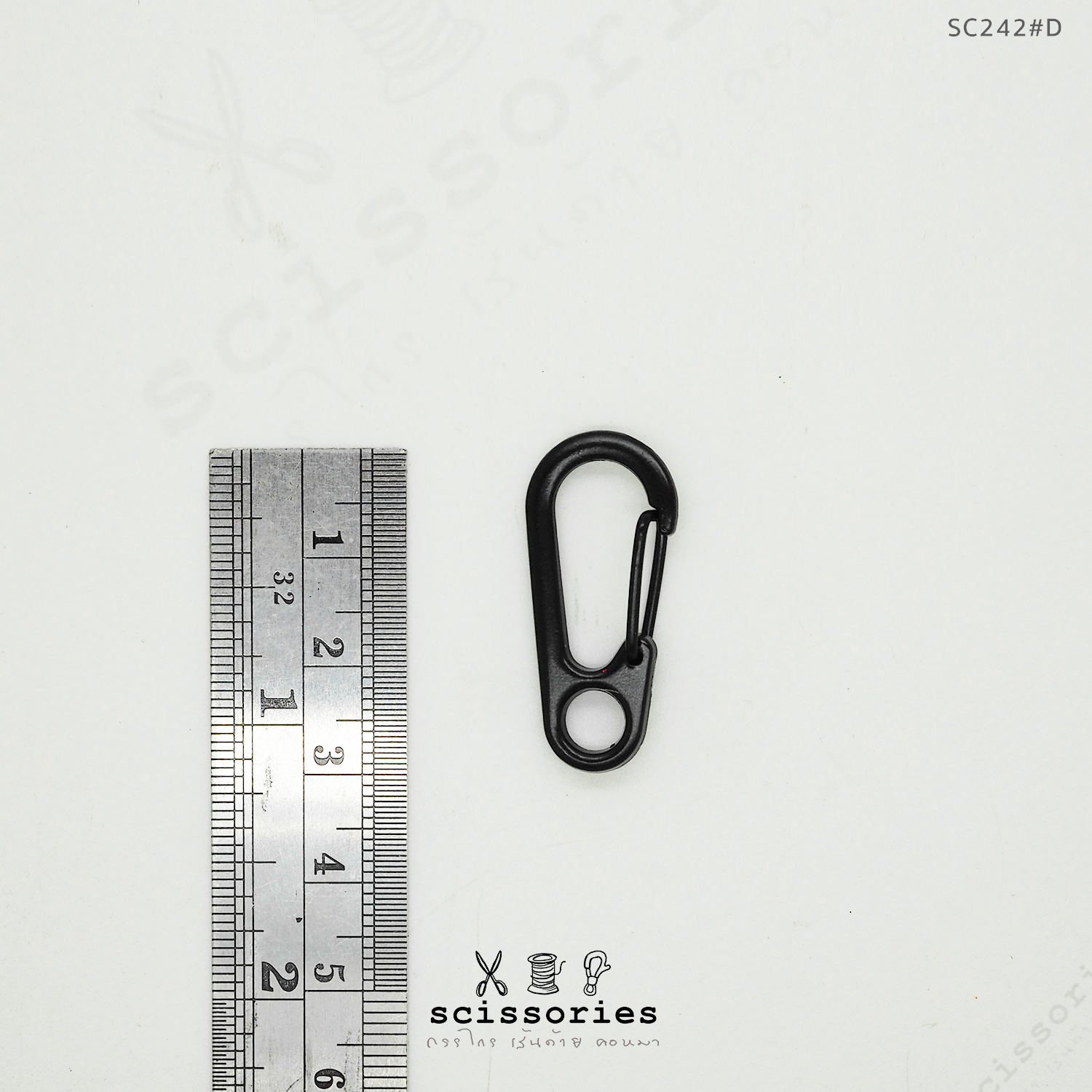 ตัวเกี่ยวฐานกลม สีดำด้าน 2 ตัว โลหะ