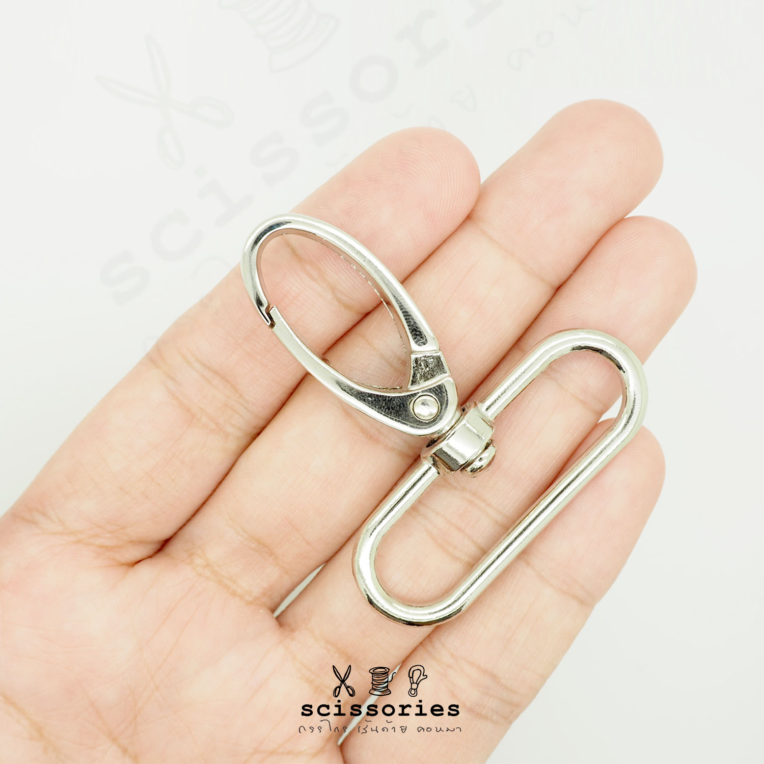 คอหมา 1.5in สีเงิน/2 ตัว