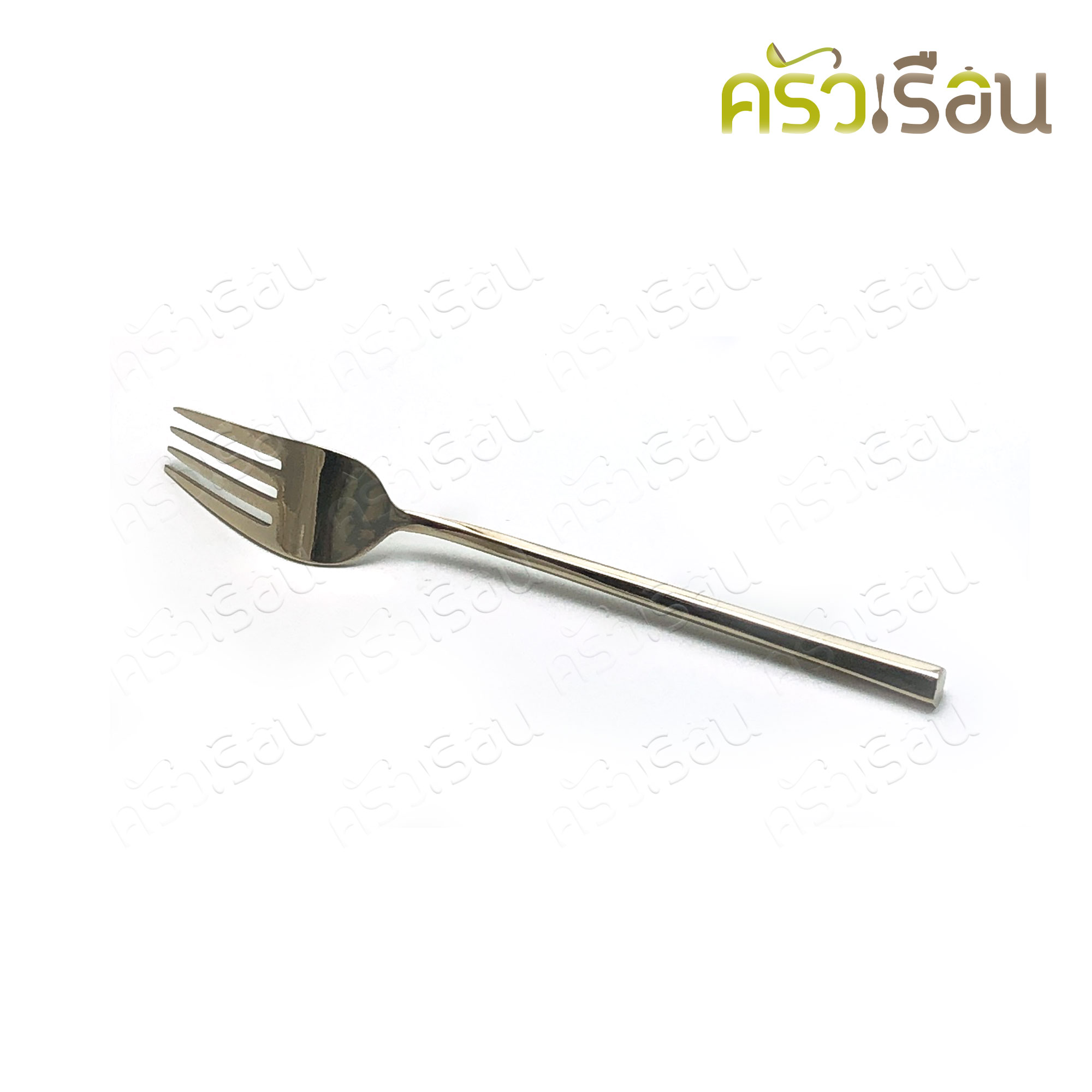 BRASS ช้อนส้อม ทองเหลืองแท้ ด้ามหกเหลี่ยม ยาว 20 ซม. ราคาต่อคู่