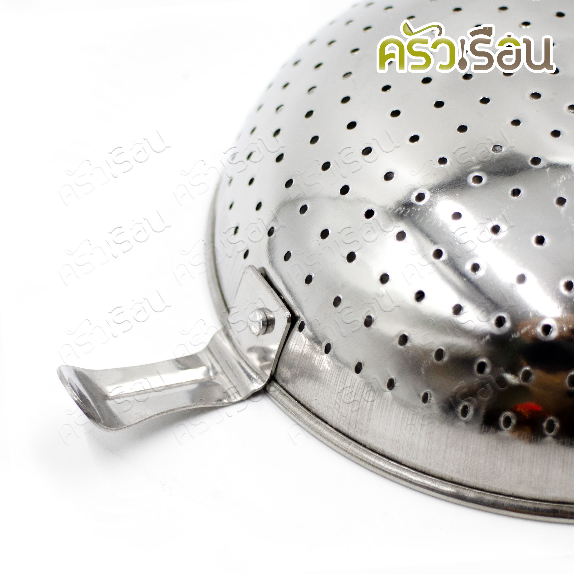 Twin Ray stainless steel strainer, assorted color handle, 14 cm. #114 coconut milk squeezer