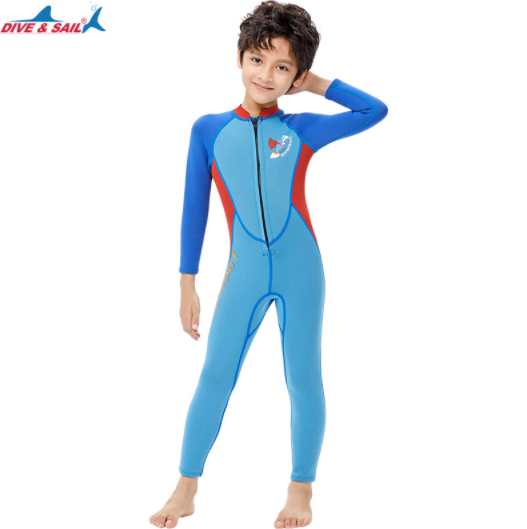ชุดว่ายน้ำเด็กควบคุมอุณหภูมิ ชุดว่ายน้ำเด็กป้องกันหนาว ชุดว่ายน้ำเด็กป้องกันแสงแดด ชุดว่ายน้ำบอดี้สูทซิปหน้า