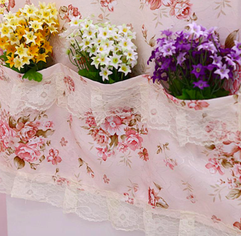 ผ้าคลุมตู้เย็น ลายกุหลาบวินเทจ สีครีม