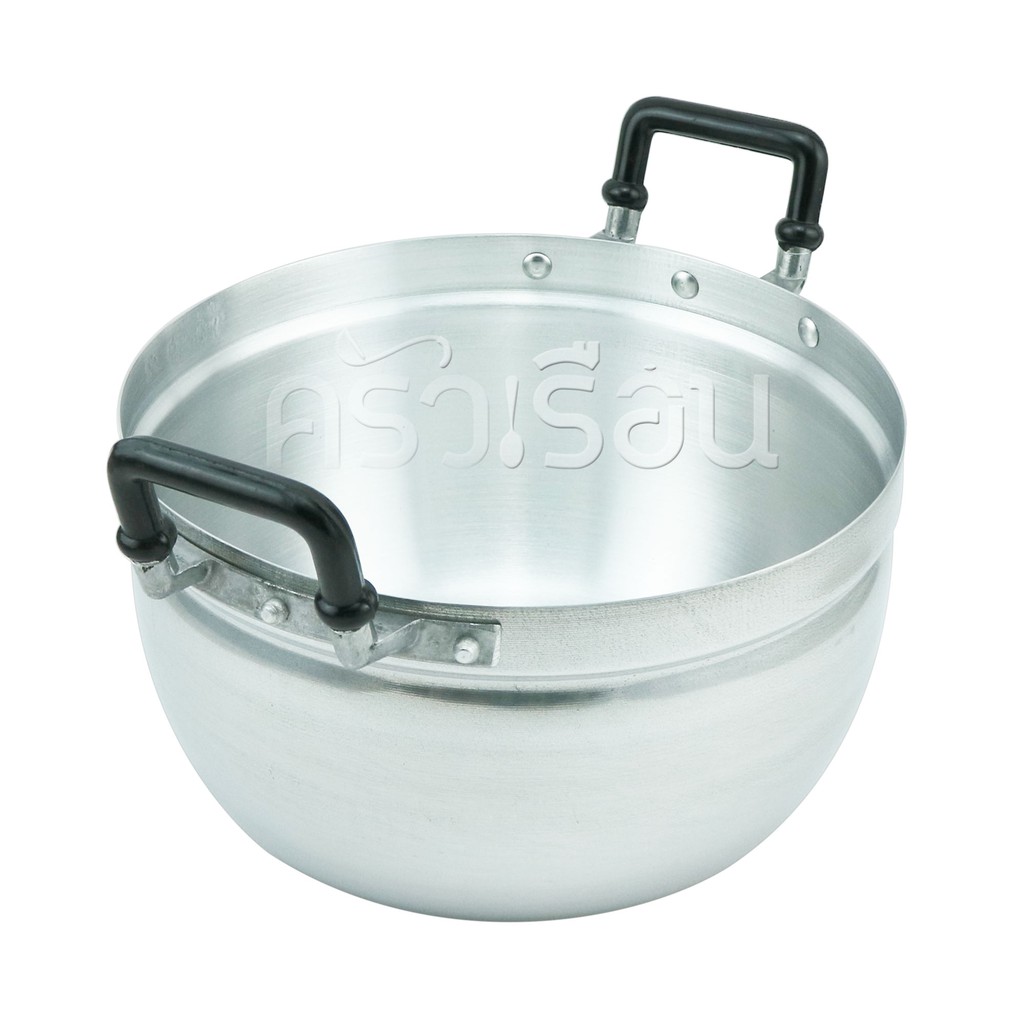 สามห่วงแดง หม้อสองหู อลูมิเนียม เบอร์ใหญ่ 34 - 45 ซม. ราคาต่อใบ ตราสามห่วงแดง