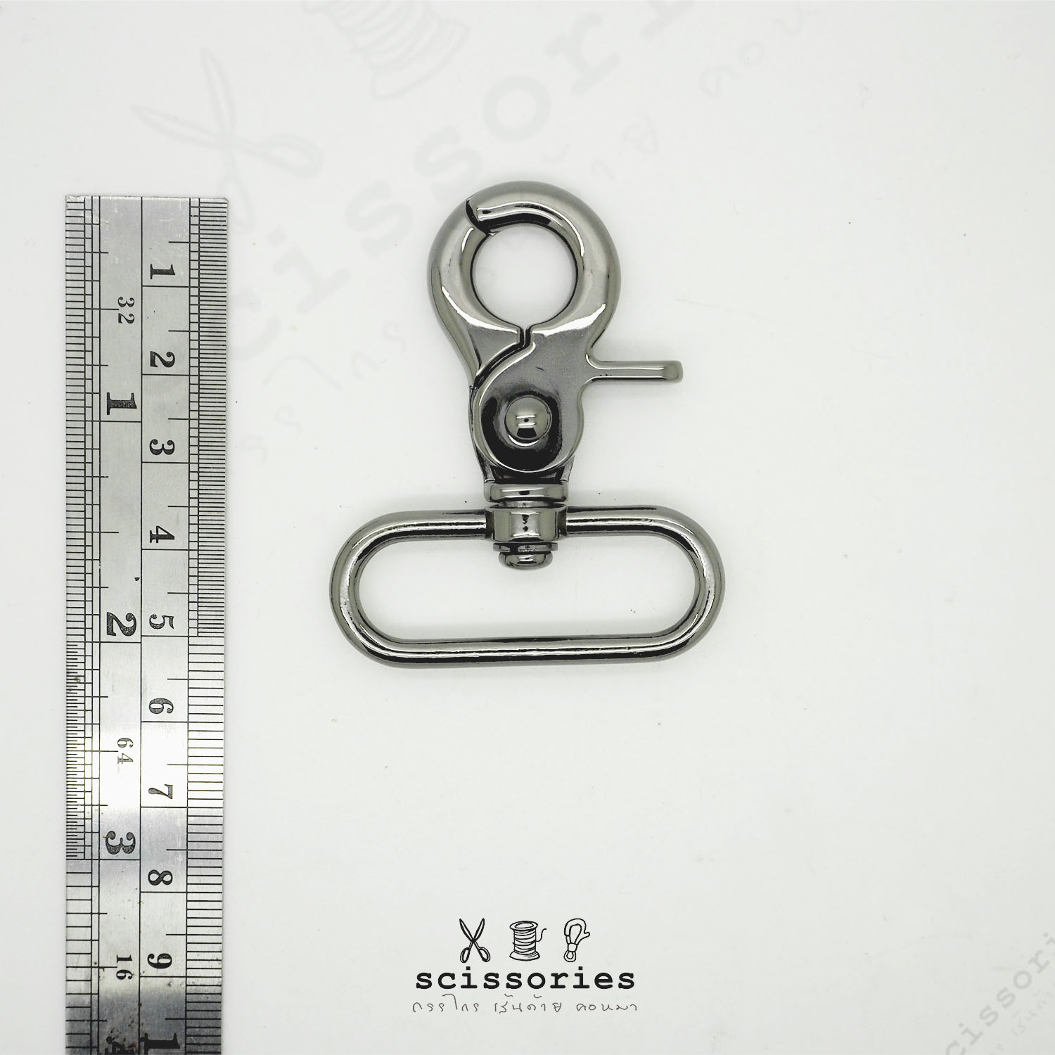 คอหมา 1.5" สีดำเมทาลิค/2 ตัว