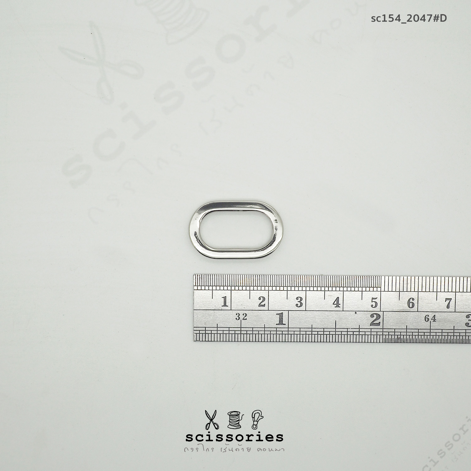 สี่เหลี่ยม 1.8 cm สีเงิน Silver/2ตัว