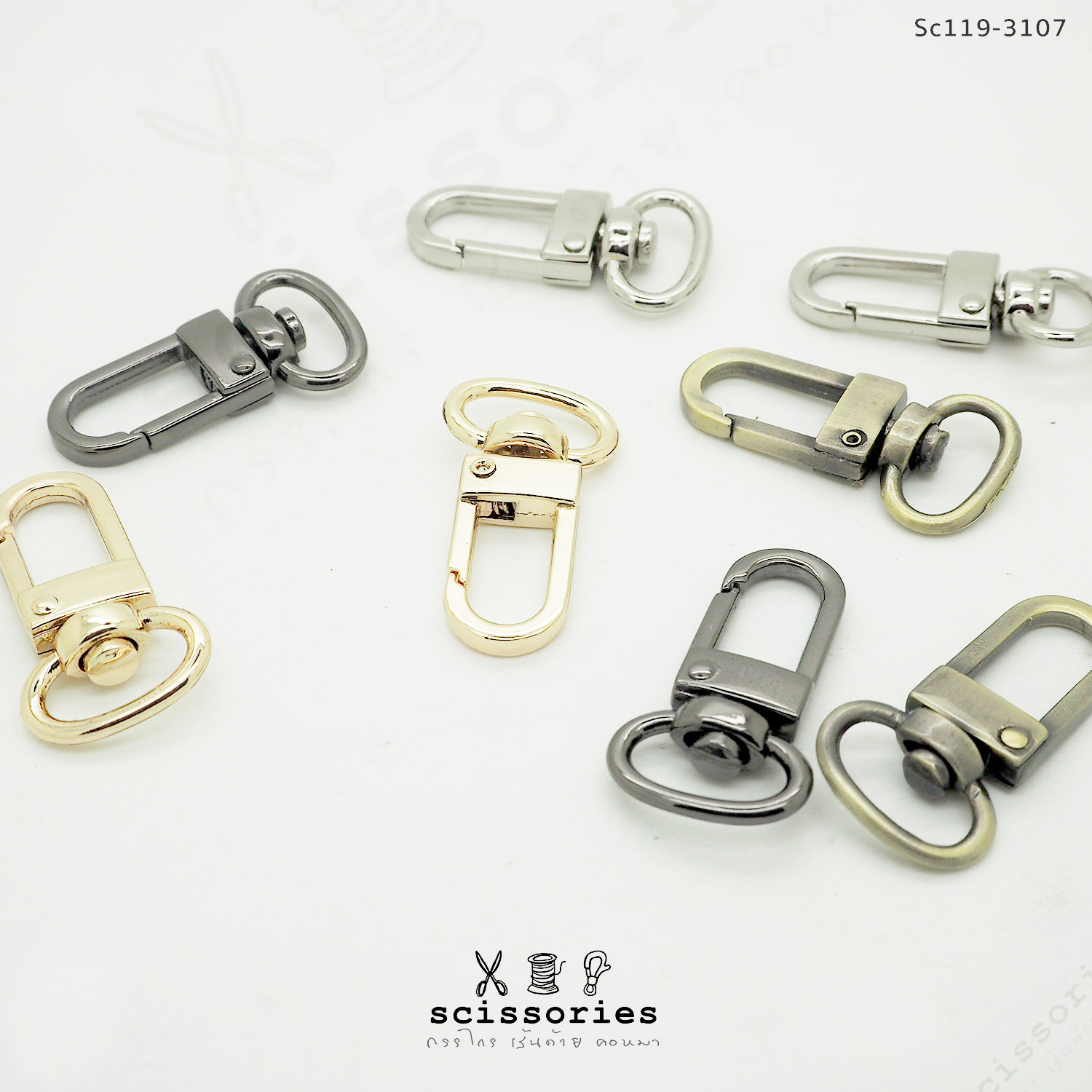 คอหมากรงนก 1 cm สีบอนด์ดำ/2 ตัว