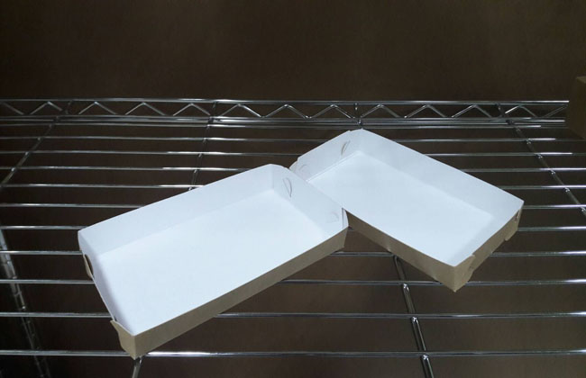 ถาดใส่ขนม/ถาดขนมปัง/ถาดชิม/ถาดอาหารฟู้ดเกรดคราฟท์ กว้าง 10.0 x ยาว 17.0 x สูง 2.3 ซม.