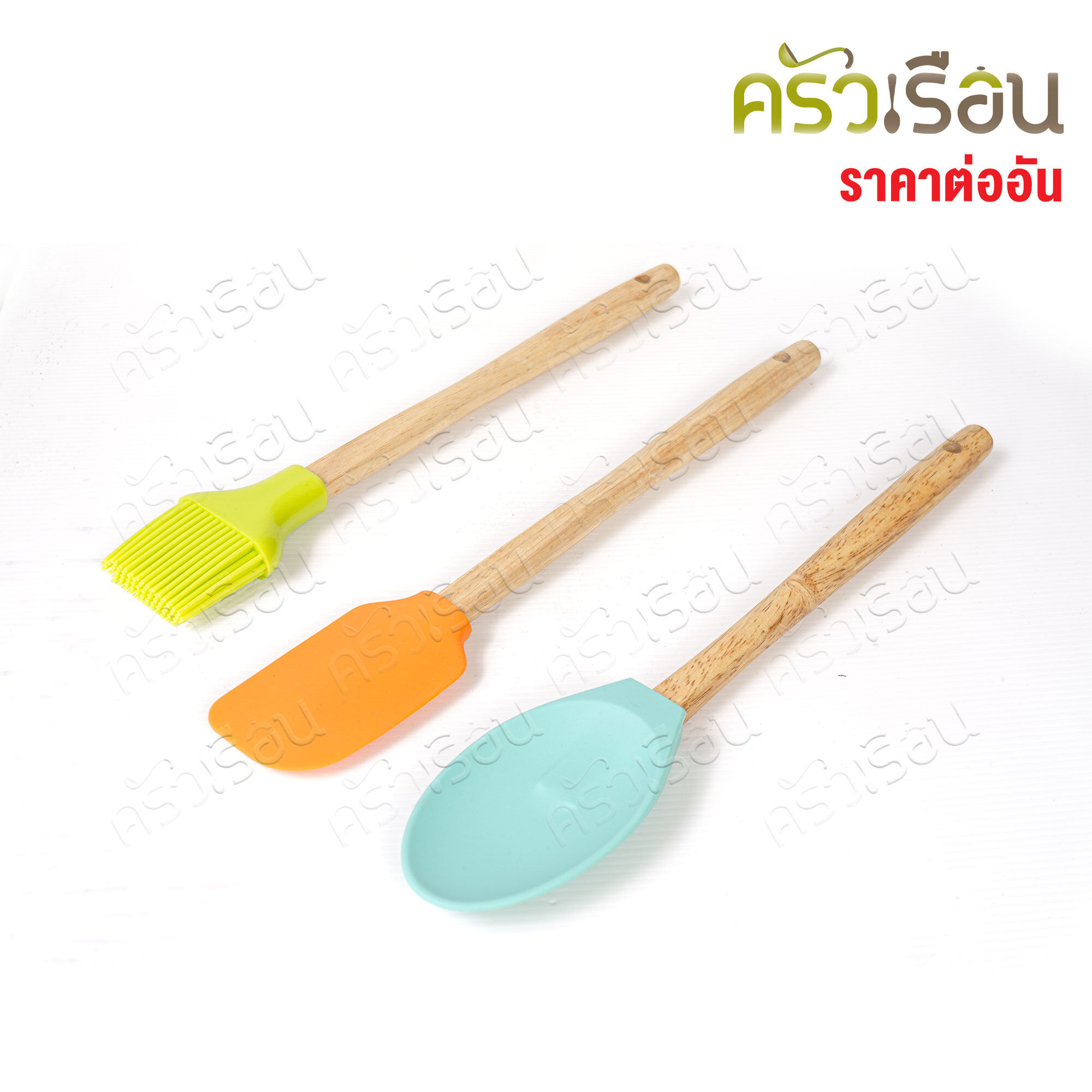 FOFO แปรงซิลิโคน หรือ พายซิลิโคน หรือ ทัพพีซิลิโคน คละสี ราคาต่ออัน ตราโฟโฟ