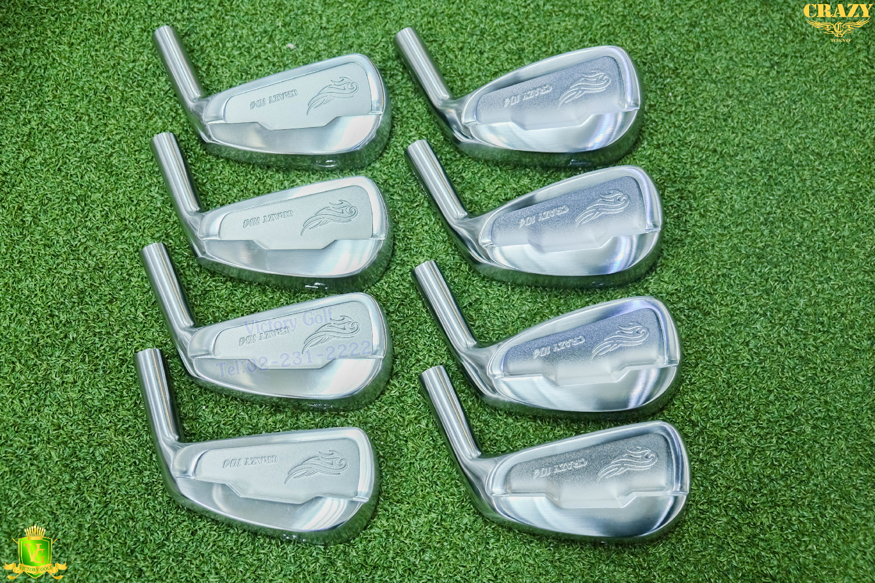 Head Iron Set CRAZY 104 3-9,PW Limited Edition (NEW) (For 1 Piece)