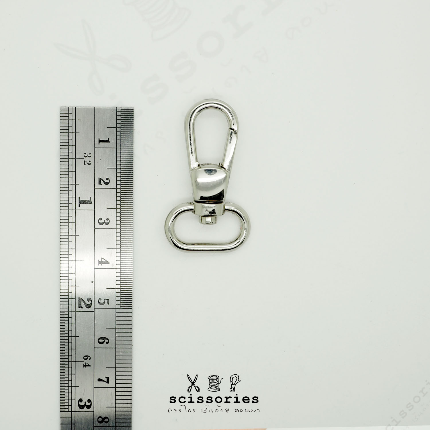 คอหมา 1.8 cm.สีเงิน/2ตัว