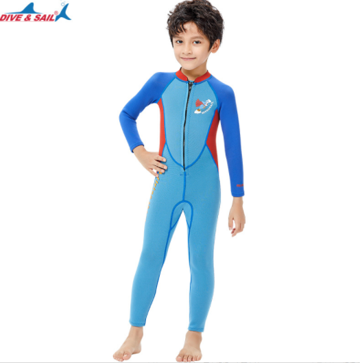 ชุดว่ายน้ำเด็กควบคุมอุณหภูมิ ชุดว่ายน้ำเด็กป้องกันหนาว ชุดว่ายน้ำเด็กป้องกันแสงแดด ชุดว่ายน้ำบอดี้สูทซิปหน้า