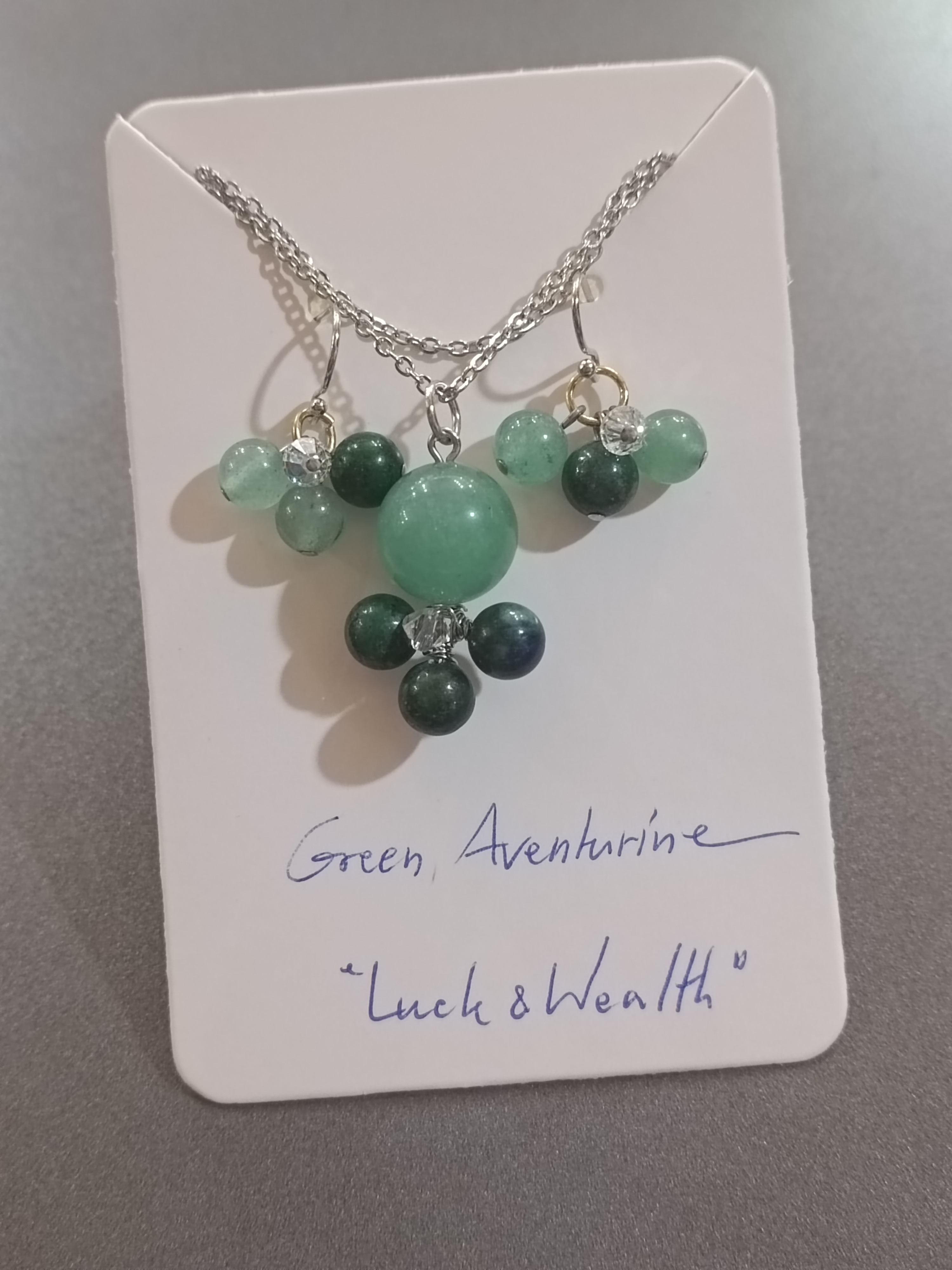 ชุดเครื่องประดับหินแท้ Green Aventurine Jewelry Set(For Luck & Wealth)