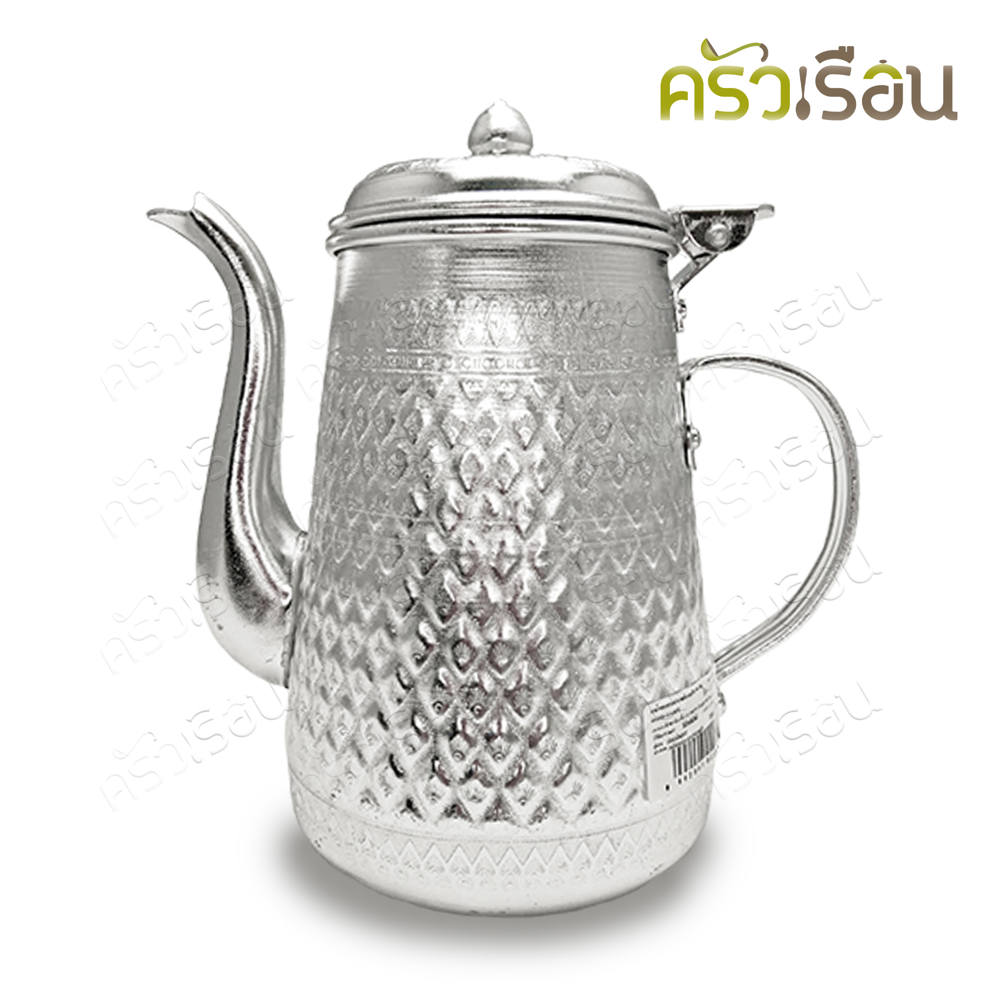 Diamond brand กาน้ำ อลูมิเนียม ทรงกรวย ฝาบานผับ ลายไทย ก้น Ø 13 ซม. ความจุ 2 ลิตร ตราเพชร A 513 L