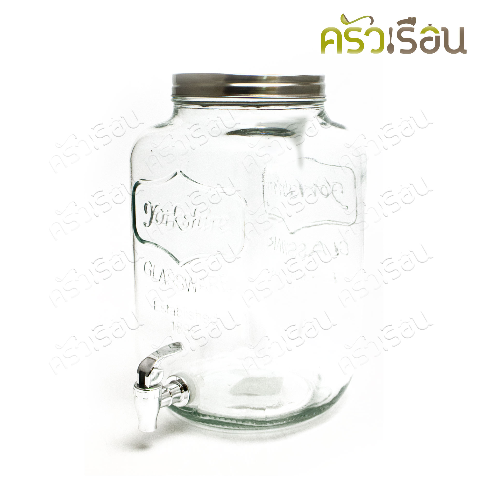 FOFO โถแก้วจ่ายน้ำ วินเทจ 8 ลิตร GC58000 โถจ่ายน้ำ โหลแก้วจ่ายน้ำ ที่กดน้ำ