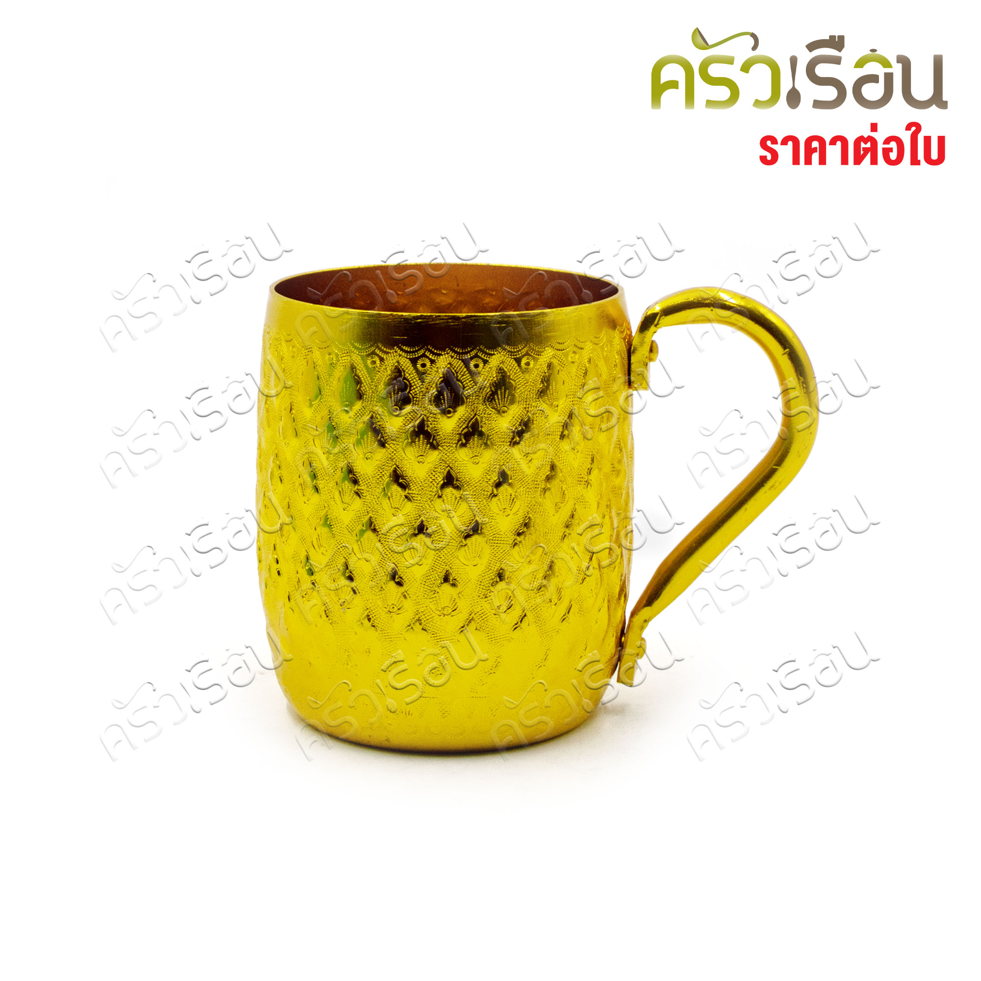 Diamond Brand, Beer Pitcher Round Handle Ø 9 cm. H. 11 cm. [ Thai Beer Mug ]