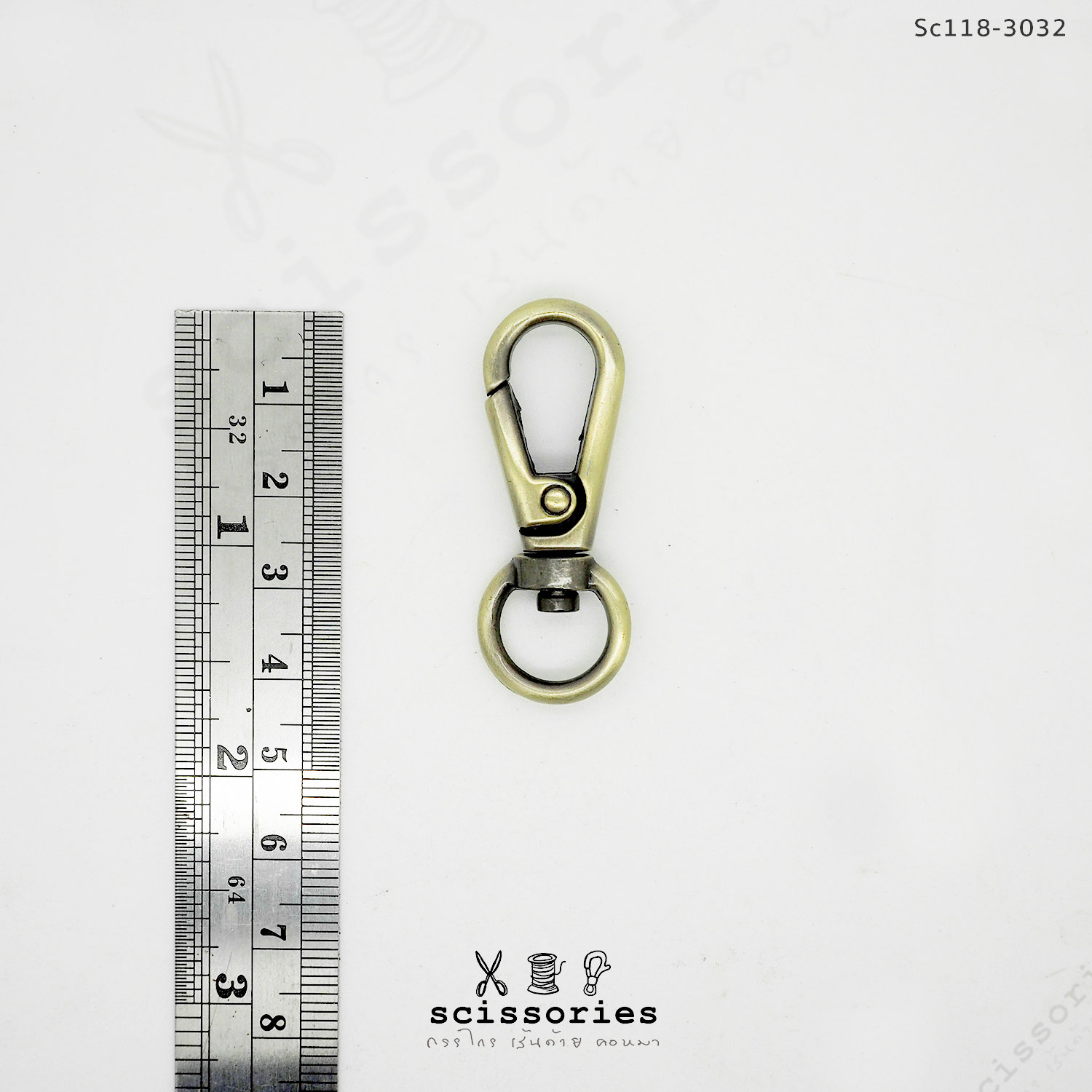 คอหมา 1.1 cm สีเหลืองขัด /2 ตัว