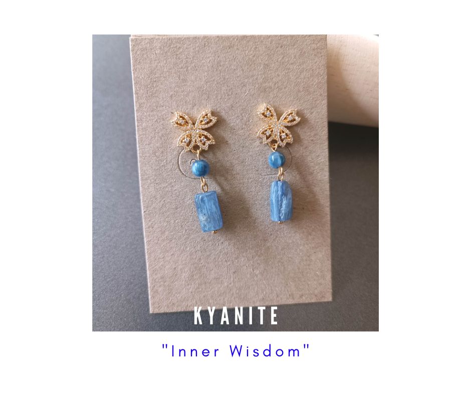 ต่างหู "18K" Kyanite Earring (Intuition & Communication)