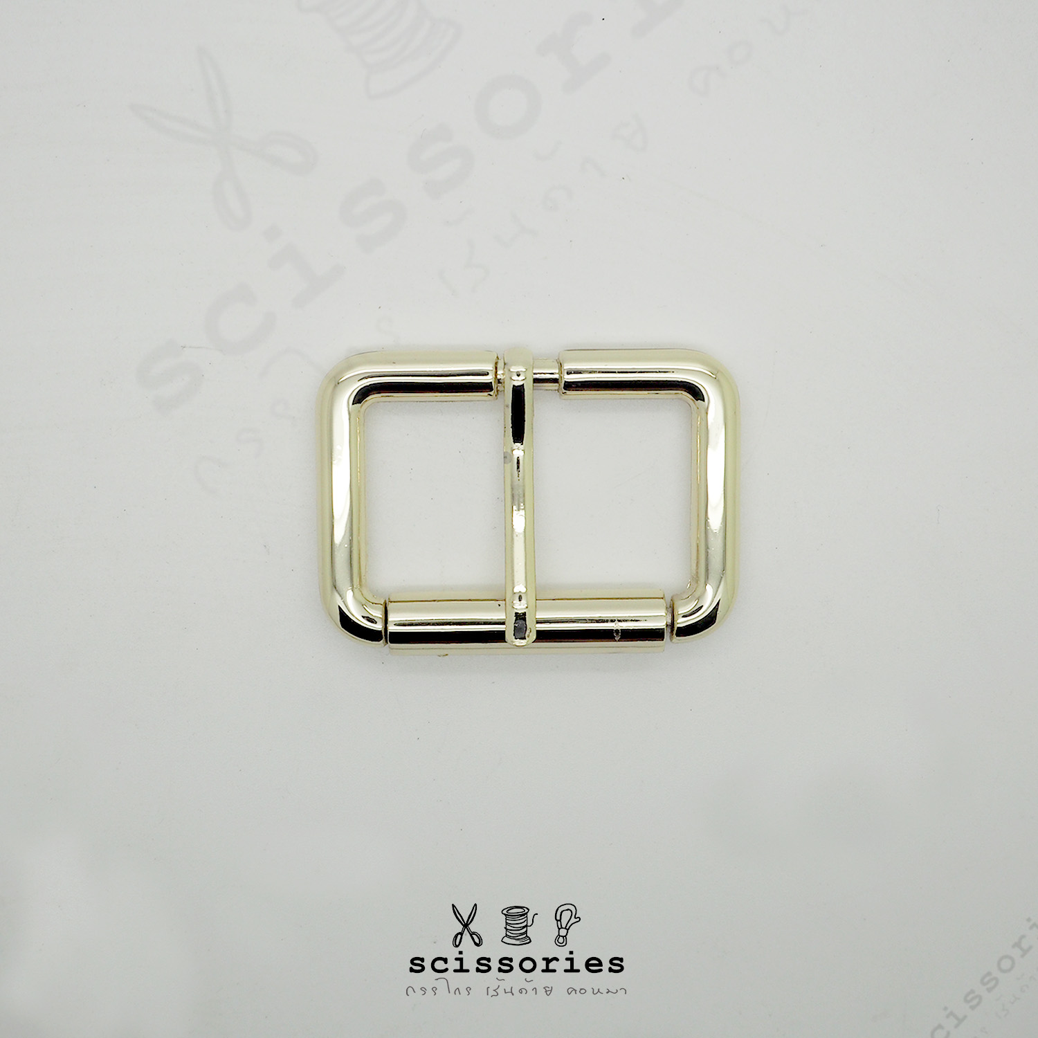 เข็มขัด ลูกกลิ้ง 1.5 นิ้ว สีทอง Gold/2ตัว