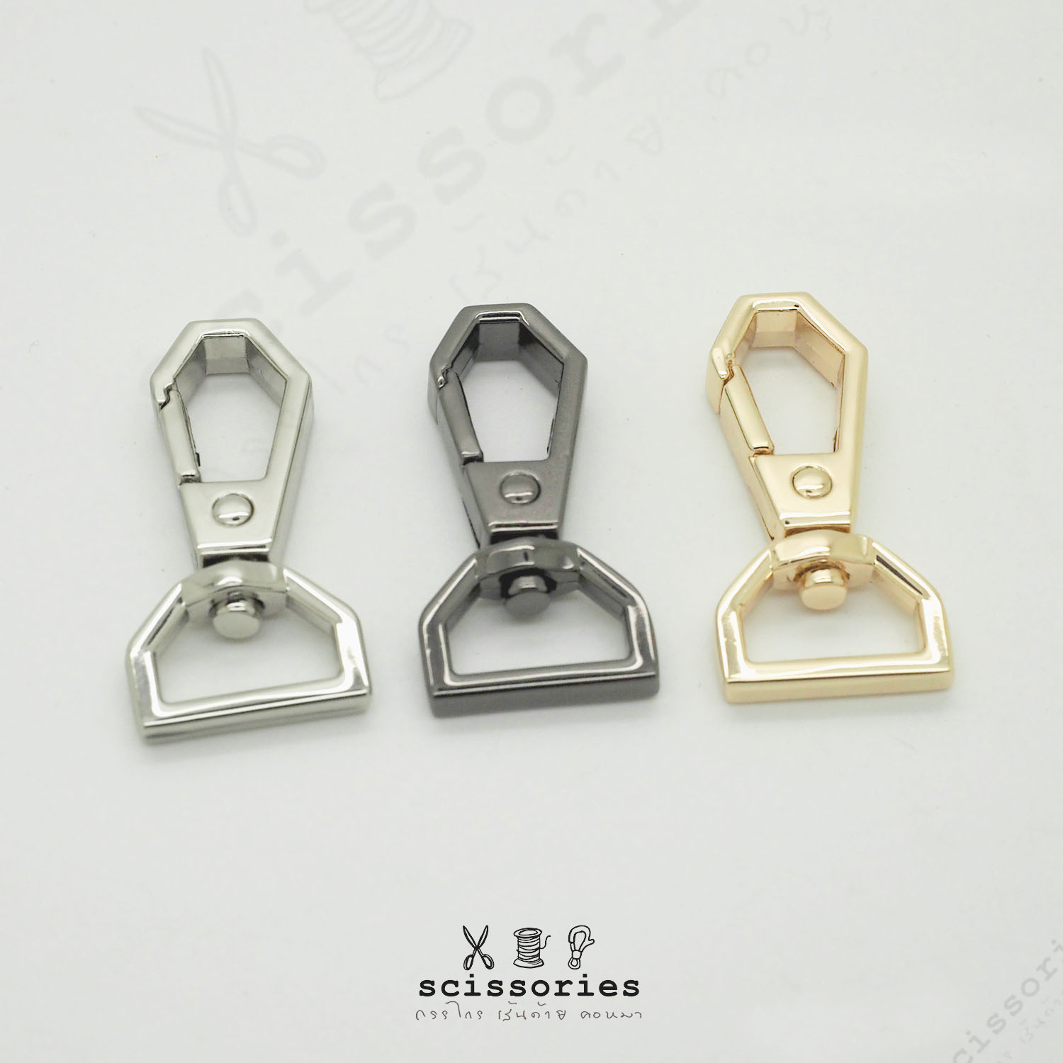 คอหมา 1.3cm 4 หุน สีเงิน/2 ตัว