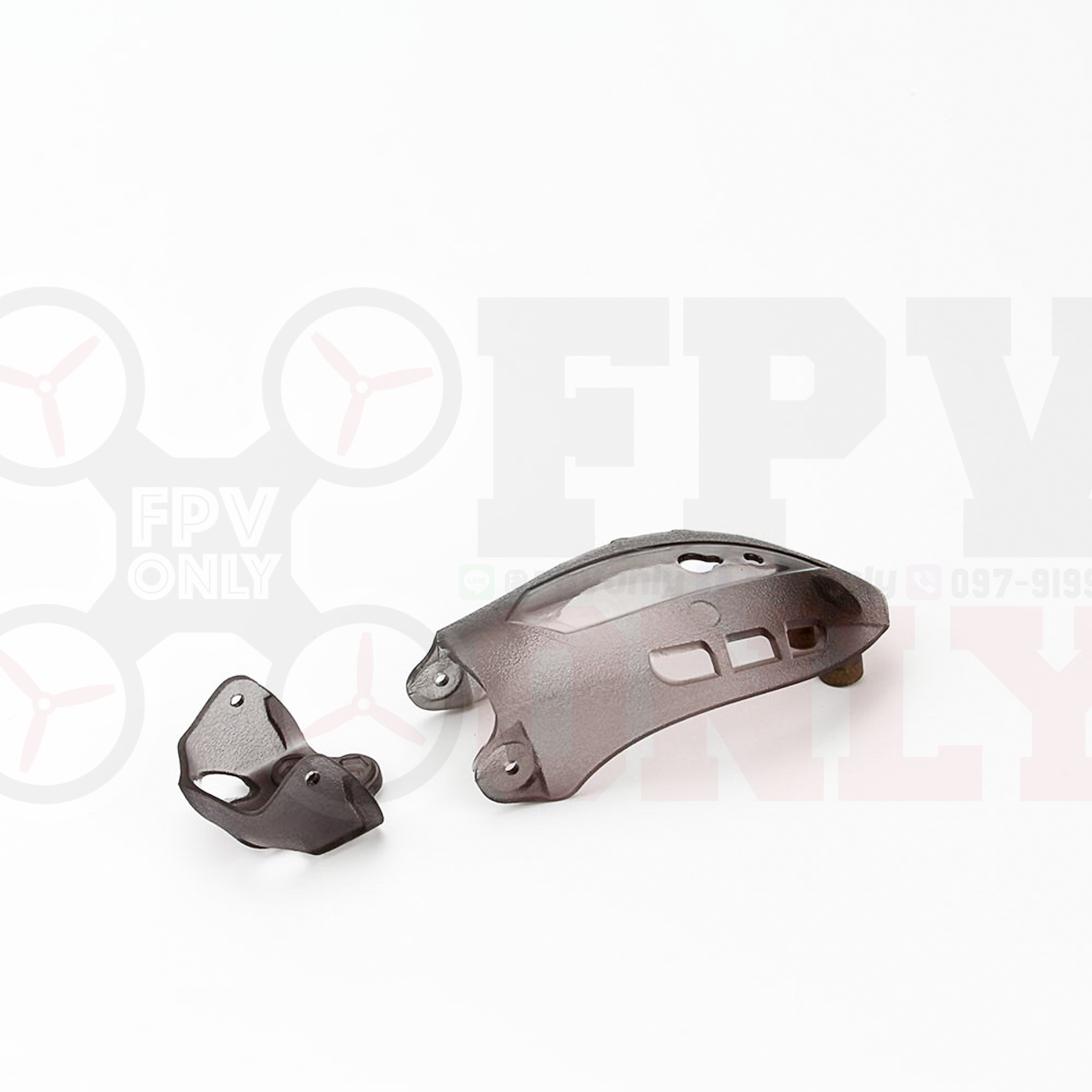 Babyhawk Race Parts - Plastic Pod And Camera Mount - Red Black Transparent By Line ID : @FPVONLY