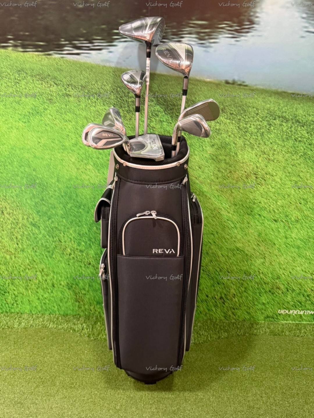 Full Set CALLAWAY Reva 2025 Black (1W, 4W, 5Ut, 7-Pw,Sw,Pt.) + Golf Bag ( 9 pcs.)