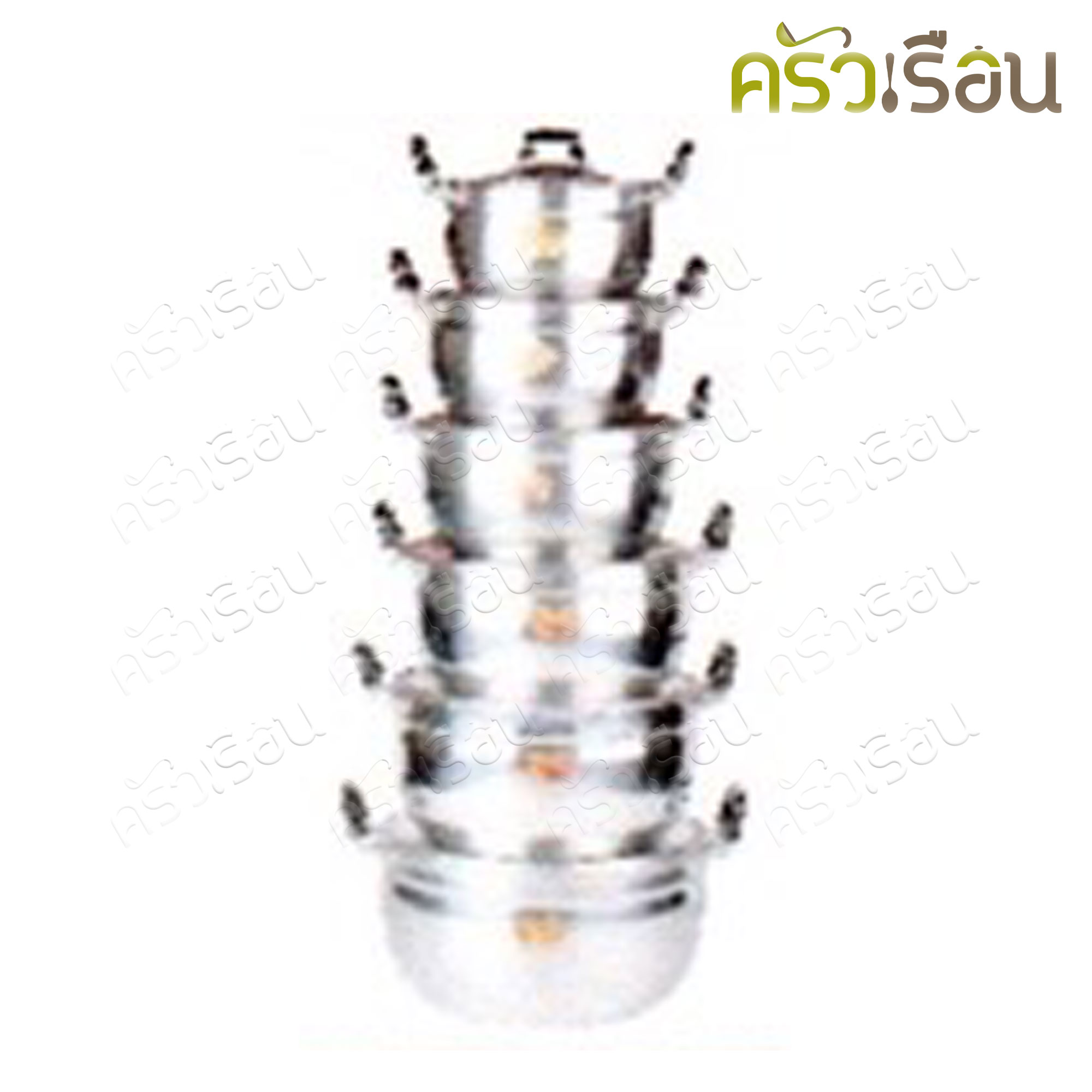 สามห่วงแดง ชุดหม้อ 6 ใบ 16-26 ซม. ตราสามห่วงแดง หม้อสองหู อลูมิเนียม