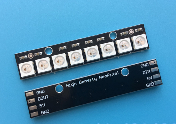 NeoPixel Stick 8 channel WS2812 5050 RGB LED lights built-in full color-driven development board