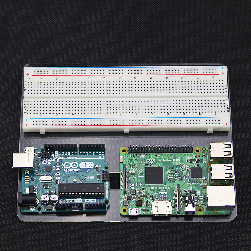 Transparent Acrylic Mounting Plate for Arduino R3 Experimental Platform compatible for Arduino 2560 Raspberry Pi 3 2